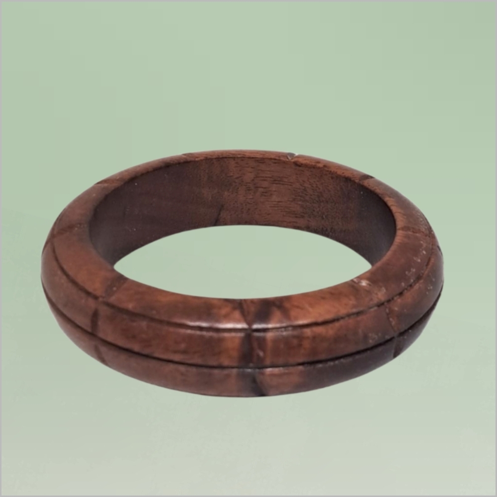 Faux Wooden Bangle Bracelet